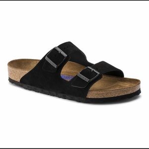 BIRKENSTOCK Black Suede Sandals